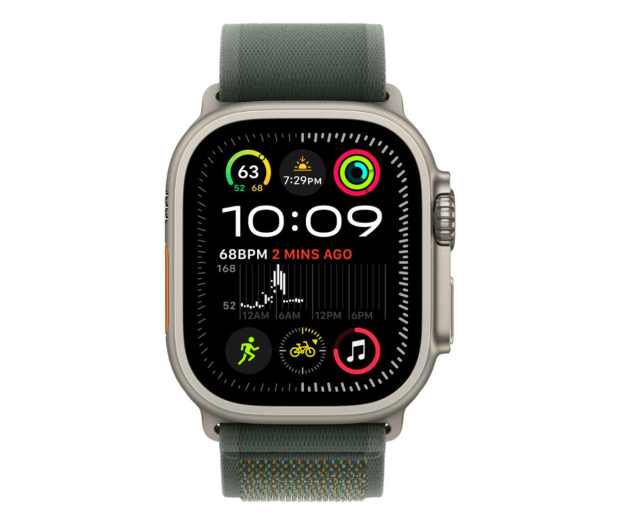 Apple Opaska Trail 44-49mm S/M naturalny tytan/zielony - 1284438 - zdjęcie 2